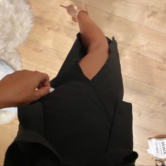 Jumpsuit 🖤 Leg Slits Tango Wrap Cocktail Dance pARTy - Picture 3 of 14